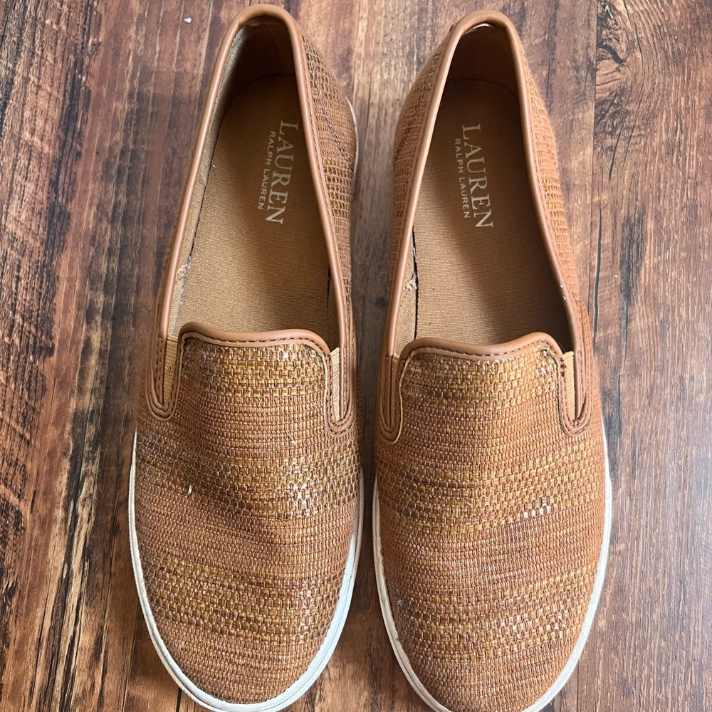 Ralph Lauren Brown Slip Ons!